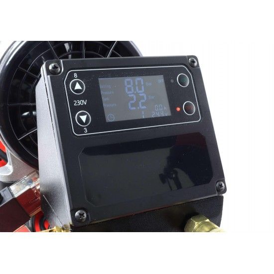 Compressor com LCD, 100L, 2 HP, Silencioso refª 09378 MADER Compressor com LCD, 100L, 2 HP, Silencioso refª 09378 MADER