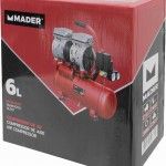 Compressor de Ar Monobloco, 6L, 0.75HP, Silencioso ref 09371 MADER