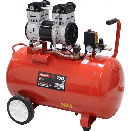 Compressor de Ar Monobloco, 100L, 2 HP, Silencioso ref 09370 MADER