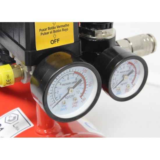 Compressor de Ar Monobloco, 6L, 0.75HP, Silencioso ref 09371 MADER