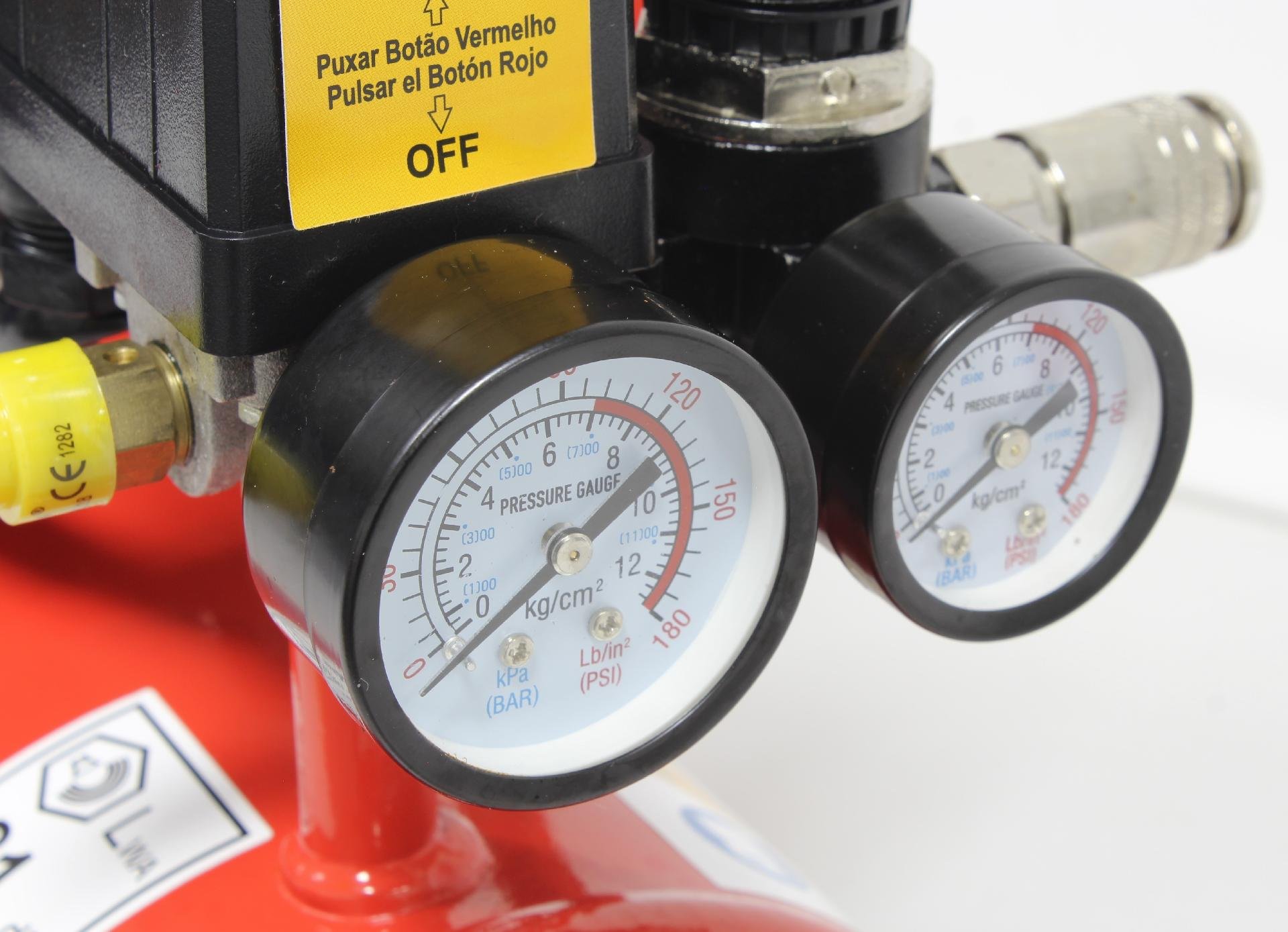 Compressor de Ar Monobloco, 6L, 0.75HP, Silencioso refª 09371 MADER