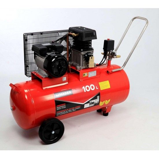 Compressor de Ar, com Correia, 100L, 3HP refª 09360 MADER Compressor de Ar, com Correia, 100L, 3HP refª 09360 MADER