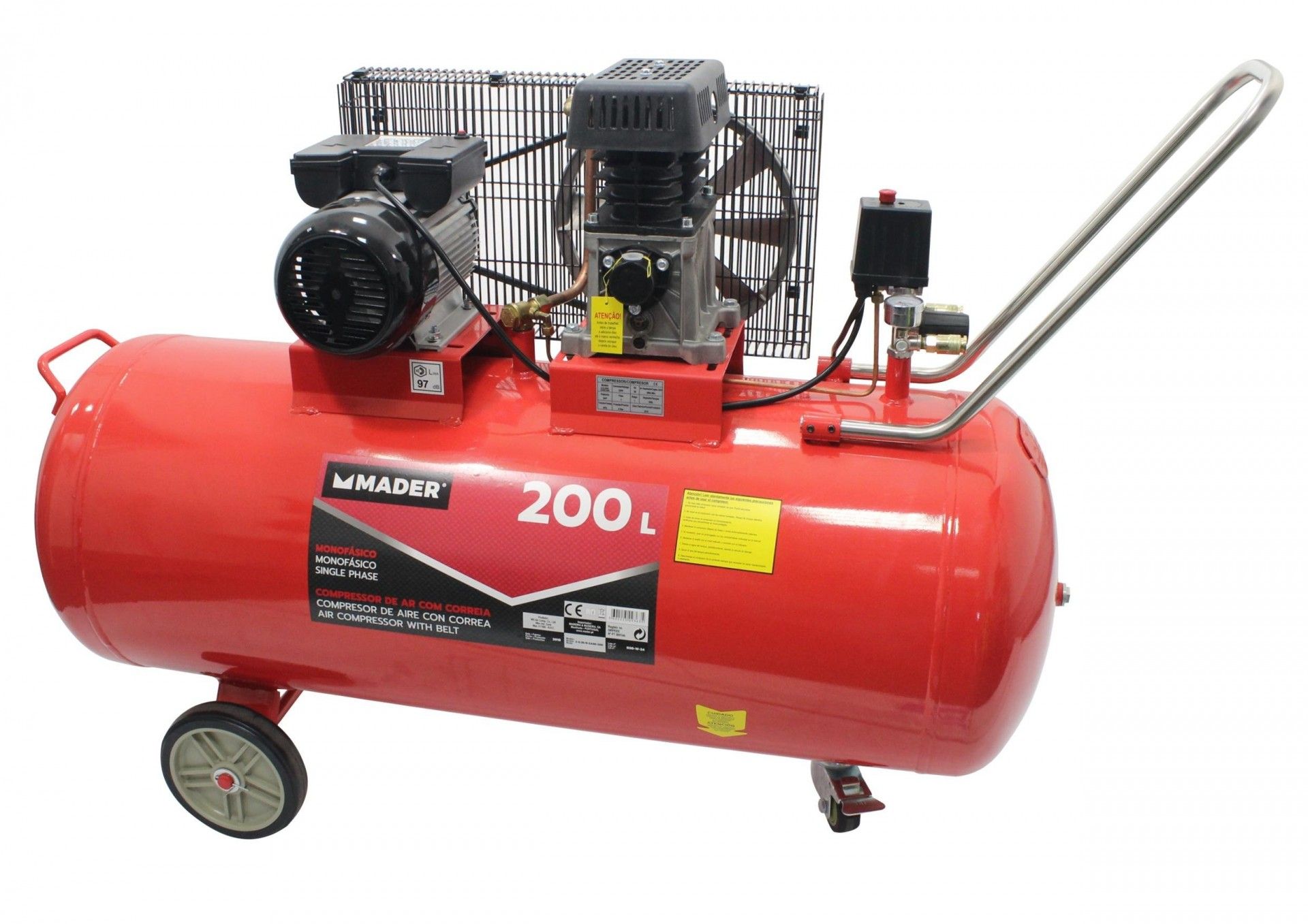 Compressor de Ar, Correia, 200L, 3HP refª 09363 MADER