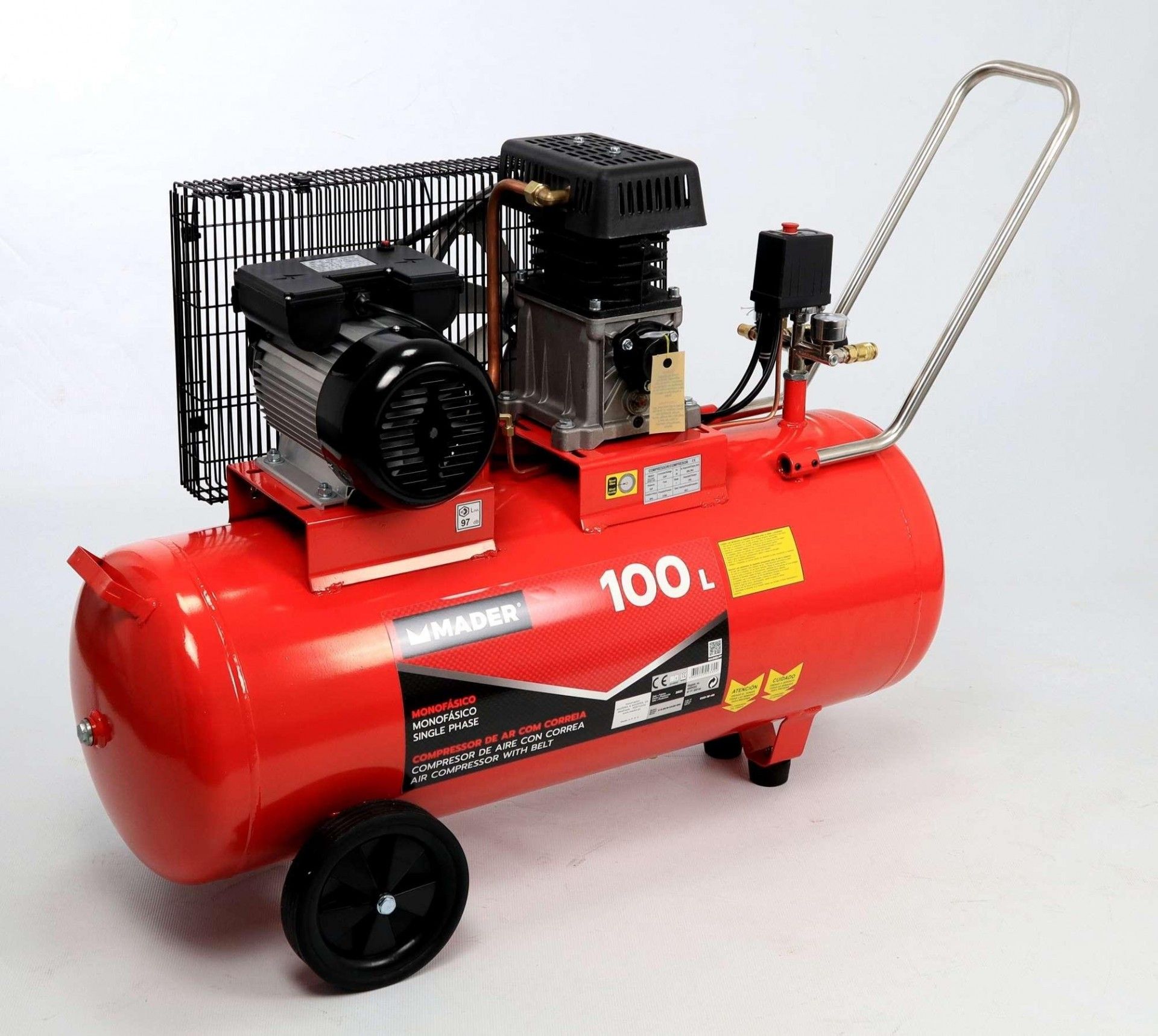 Compressor de Ar, com Correia, 100L, 3HP refª 09360 MADER