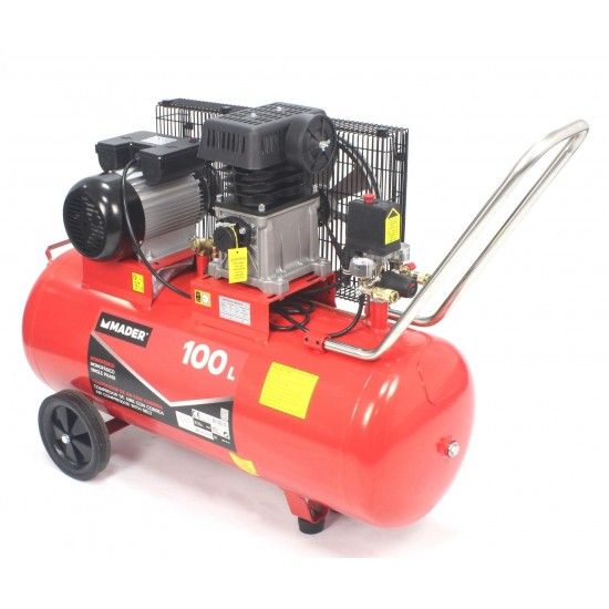 Compressor de Ar, com Correia, 100L, 3HP refª 09360 MADER Compressor de Ar, com Correia, 100L, 3HP refª 09360 MADER