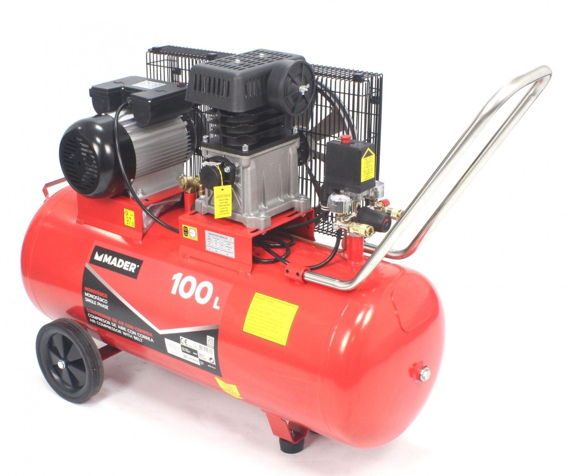 Compressor de Ar, com Correia, 100L, 3HP refª 09360 MADER