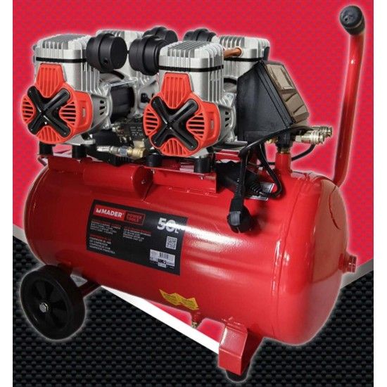 Compressor de Ar, Monobloco, 50L, 4HP, 4 Cabeas - 2 Motores, LCD ref 09349 MADER