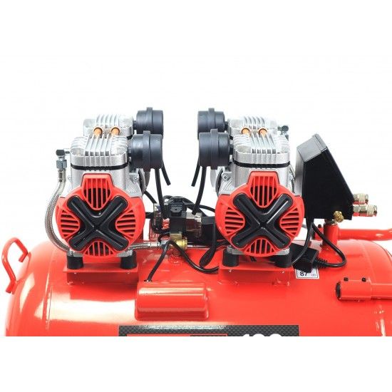 Compressor de Ar, Monobloco, 100L, 4HP, 4 Cabeças - 2 Motores, LCD refª 09350 MADER Compressor de Ar, Monobloco, 100L, 4HP, 4 Cabeças - 2 Motores, LCD refª 09350 MADER