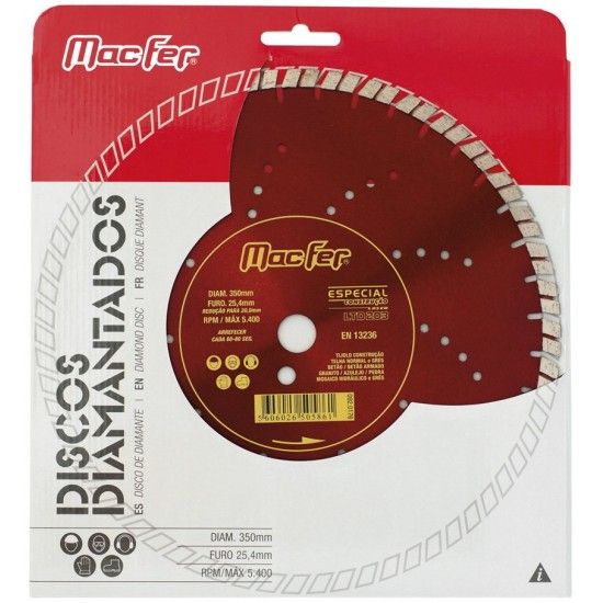 Disco diamantado Especial Constru��o Laser LTD203 400mm ref� 092.0177 MACFER