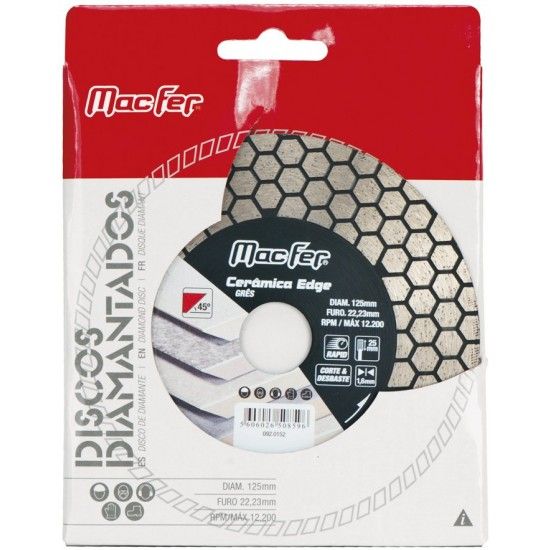 Disco diam. 115x1.6mm Cerâmica Edge refª 092.0151 MACFER Disco diam. 115x1.6mm Cerâmica Edge refª 092.0151 MACFER