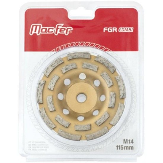 Mó diam. p/ usos gerais MacFer FGR Combi M14 105mm refª 092.0130 MACFER Mó diam. p/ usos gerais MacFer FGR Combi M14 105mm refª 092.0130 MACFER