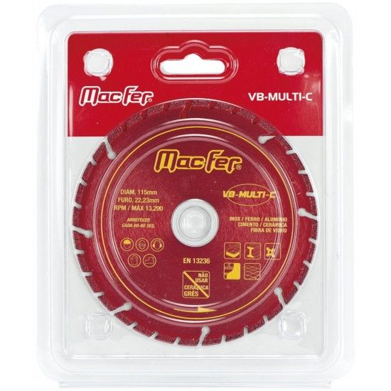 Disco Diamantado VB-Multi-C 100mm refª 092.0139 Macfer Disco Diamantado VB-Multi-C 100mm refª 092.0139 Macfer