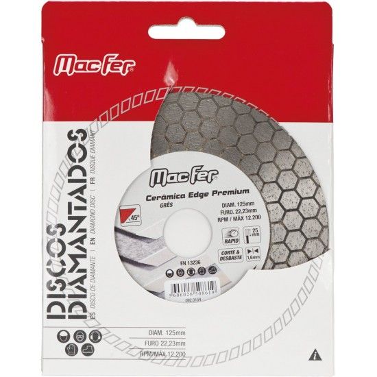 Disco diam. 115x1.6mm Cer�mica Edge Premium ref� 092.0153 MACFER