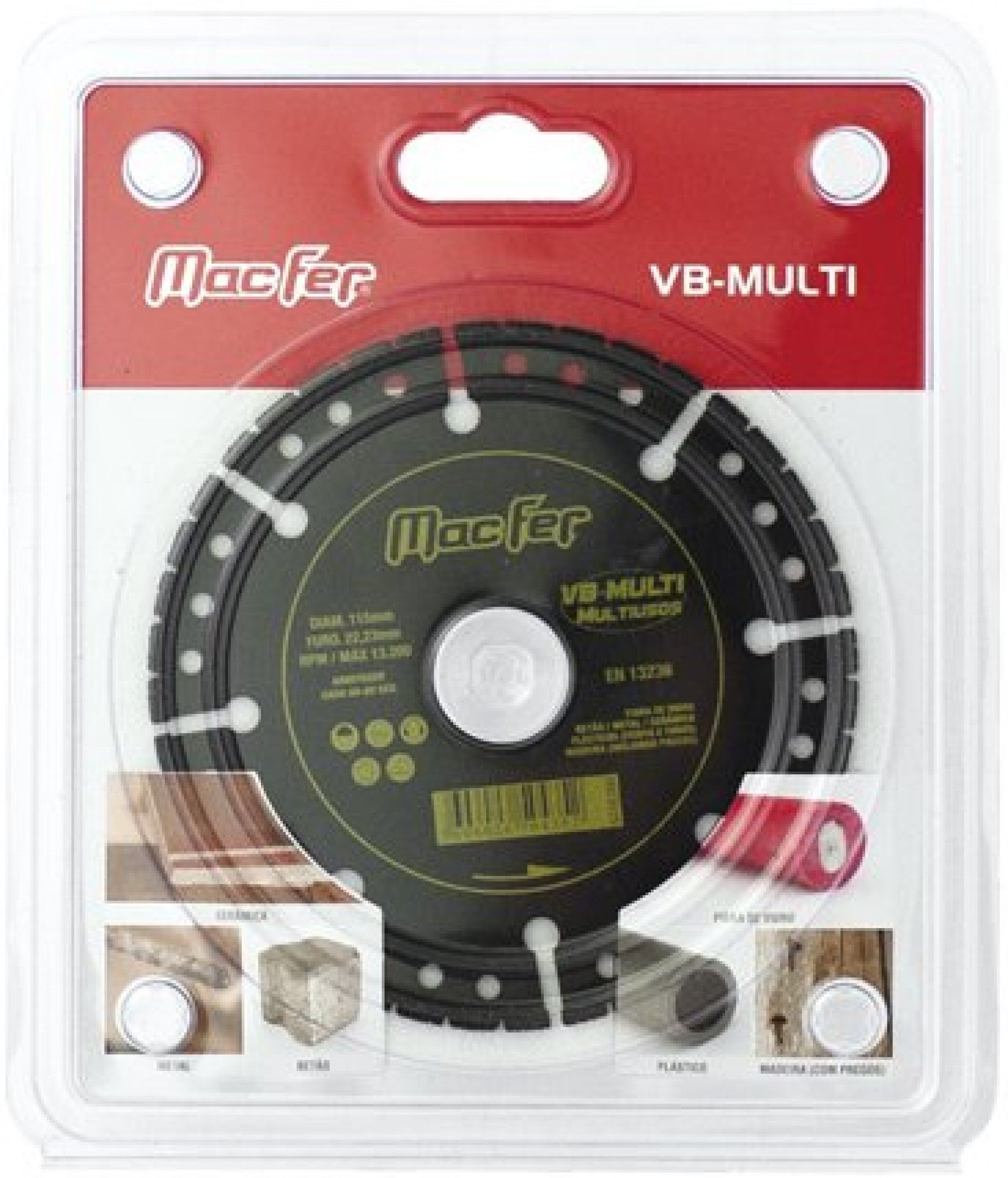 Disco diam. MacFer VB-Multi 115mm refª 092.0125 MACFER