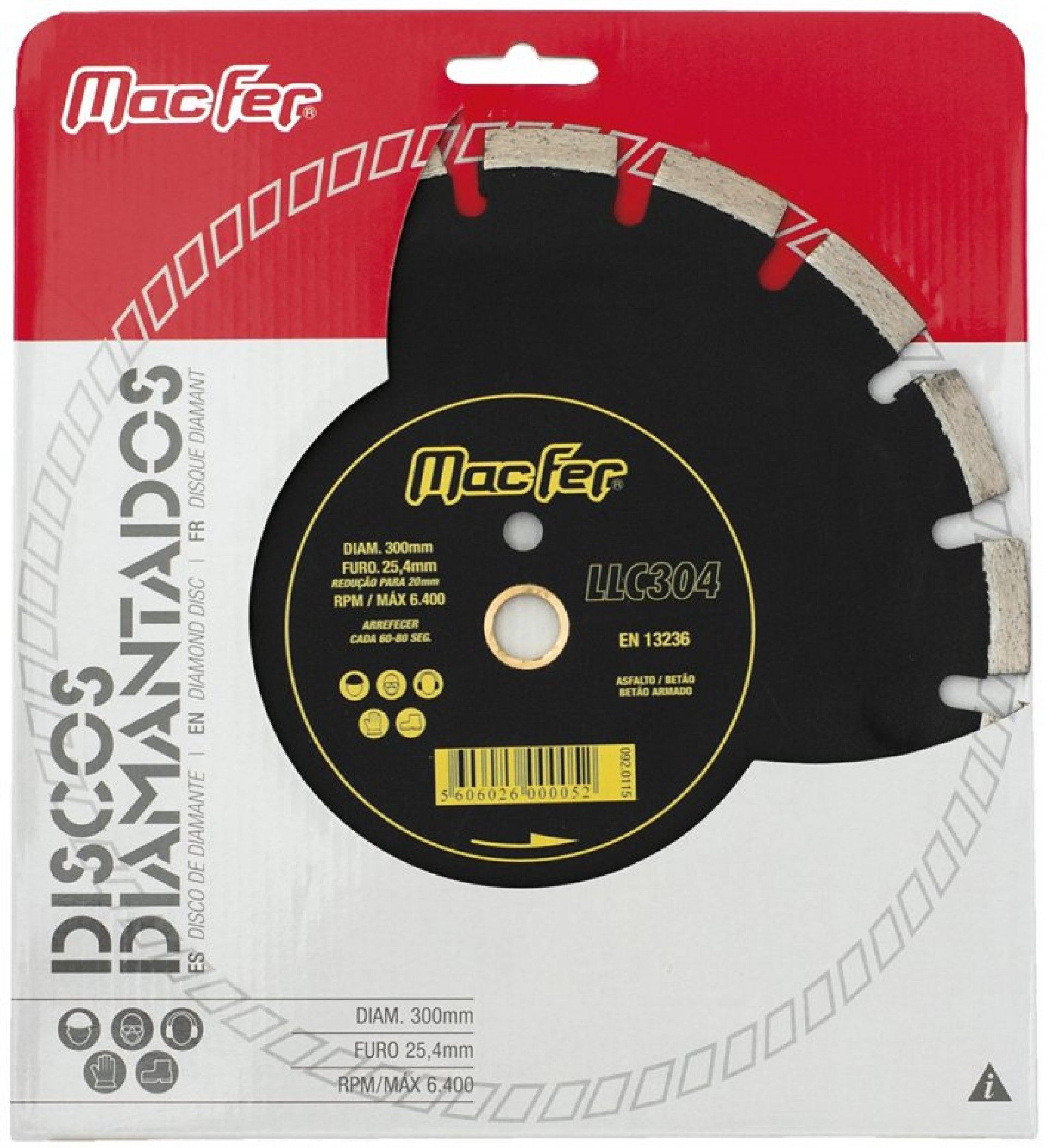 Disco diam. MacFer Segmentado Laser LLC304 350mm refª 092.0116 MACFER