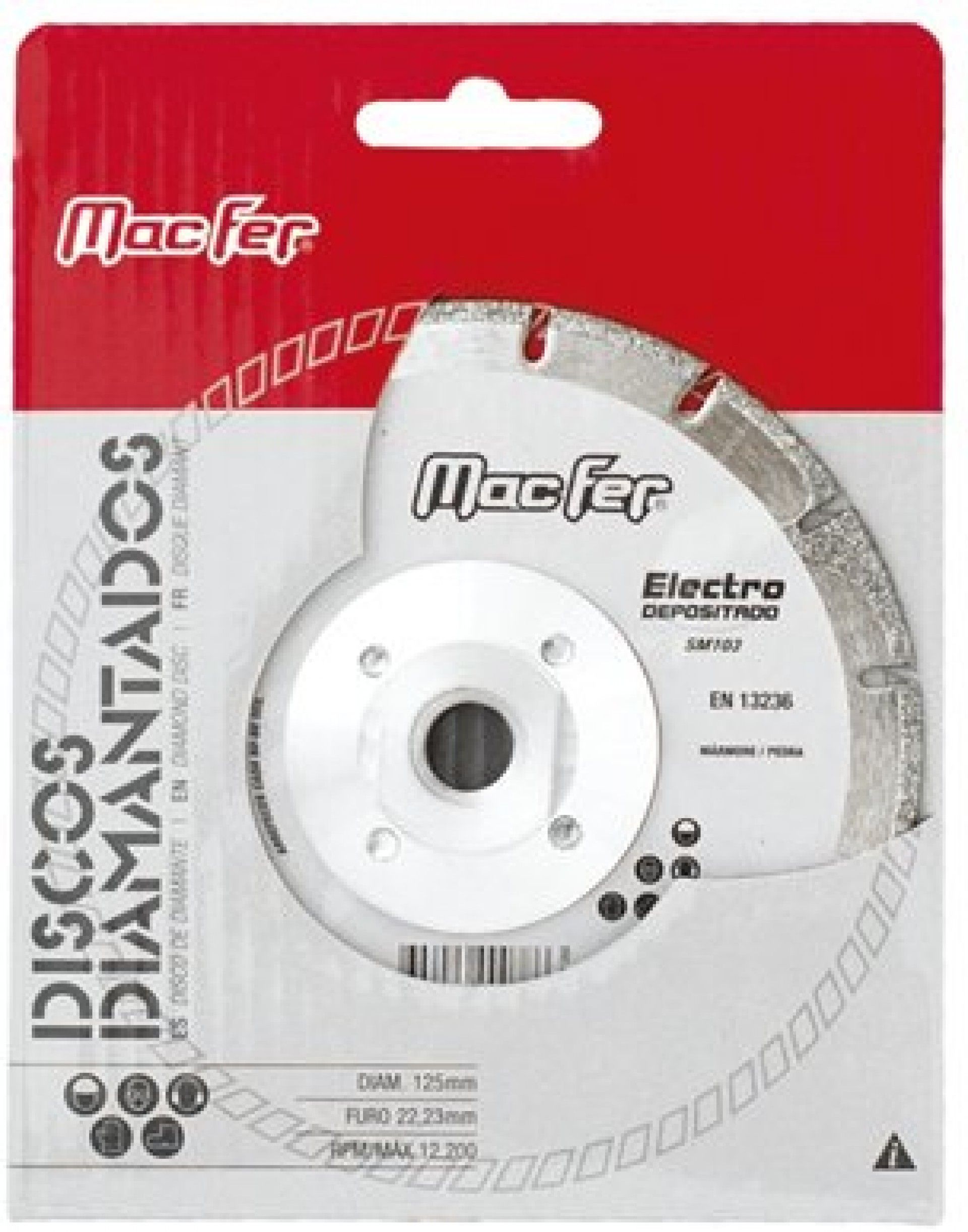 Disco diam. MacFer Electro. SM103 115mm refª 092.0101 MACFER