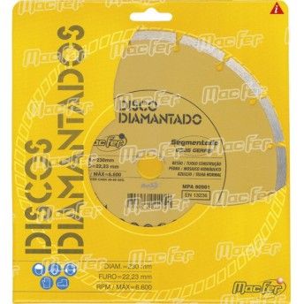 Disco diam. MacFer Segmentado 300mm ref 092.0096 MACFER