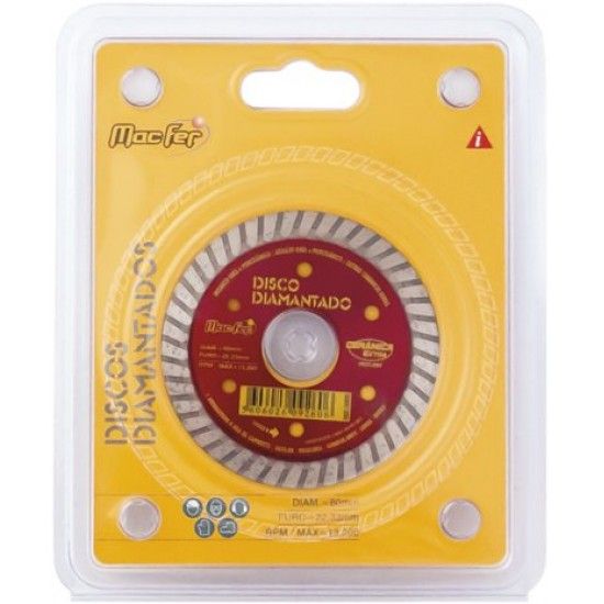 Disco diam. MacFer Cer�mica Extra KCC204   80mm ref� 092.0060 MACFER