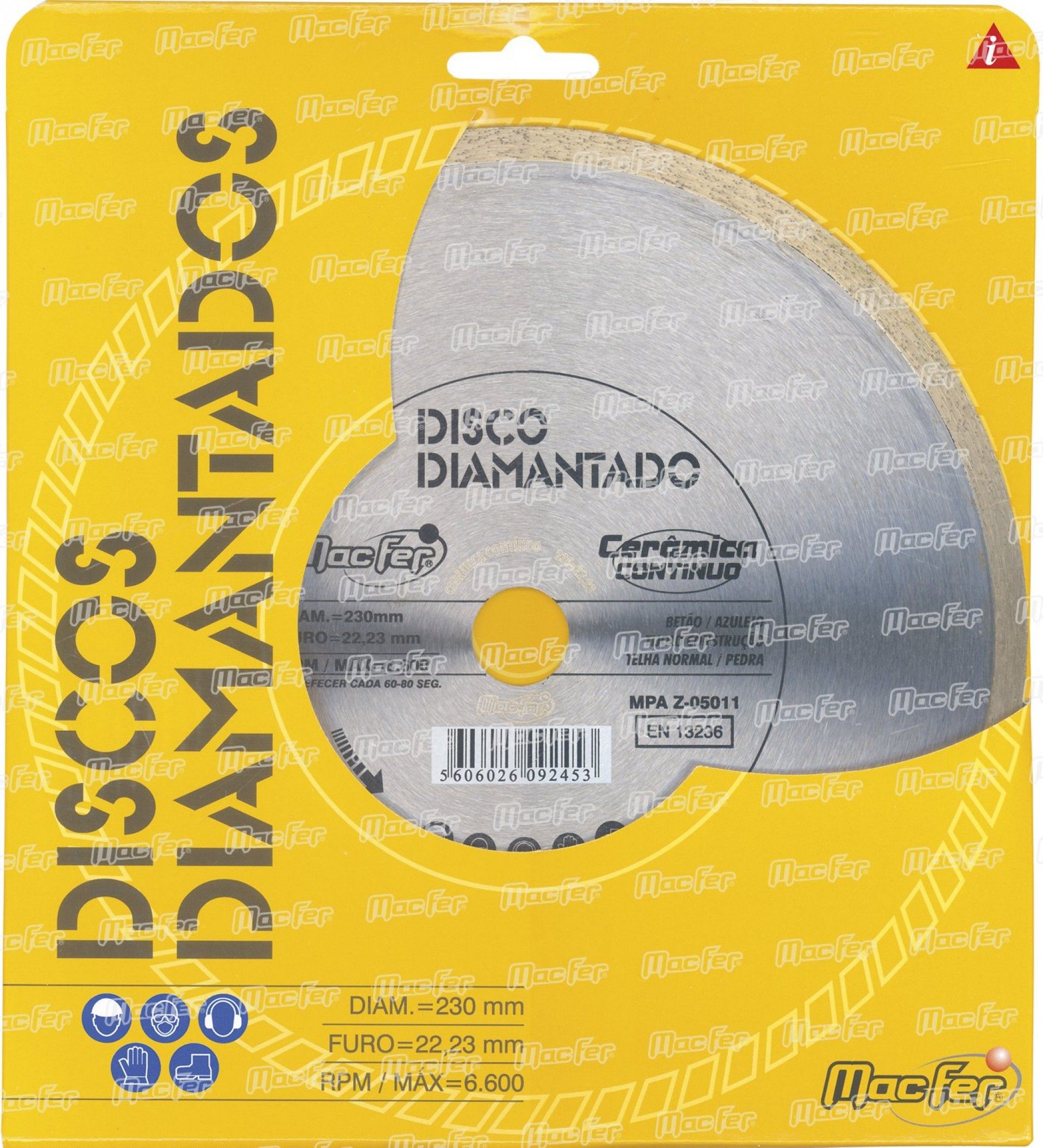 Disco diam. MacFer Cerâmica Contínuo 180mm refª 092.0044 MACFER