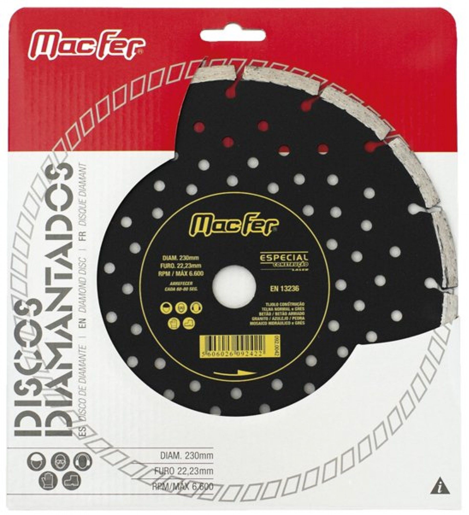 Disco diam. MacFer Especial Construção 115mm refª 092.0040 MACFER