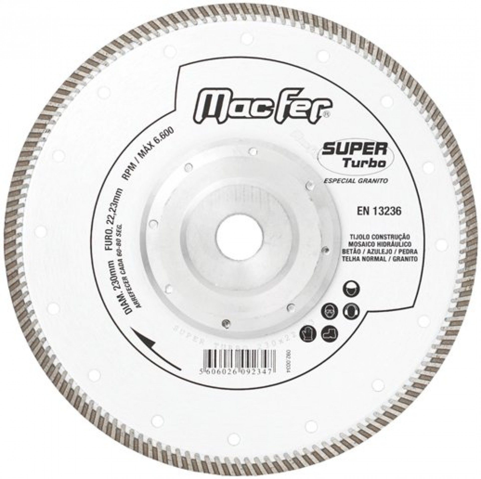 Disco diam. MacFer Super Turbo 125mm refª 092.0032 MACFER
