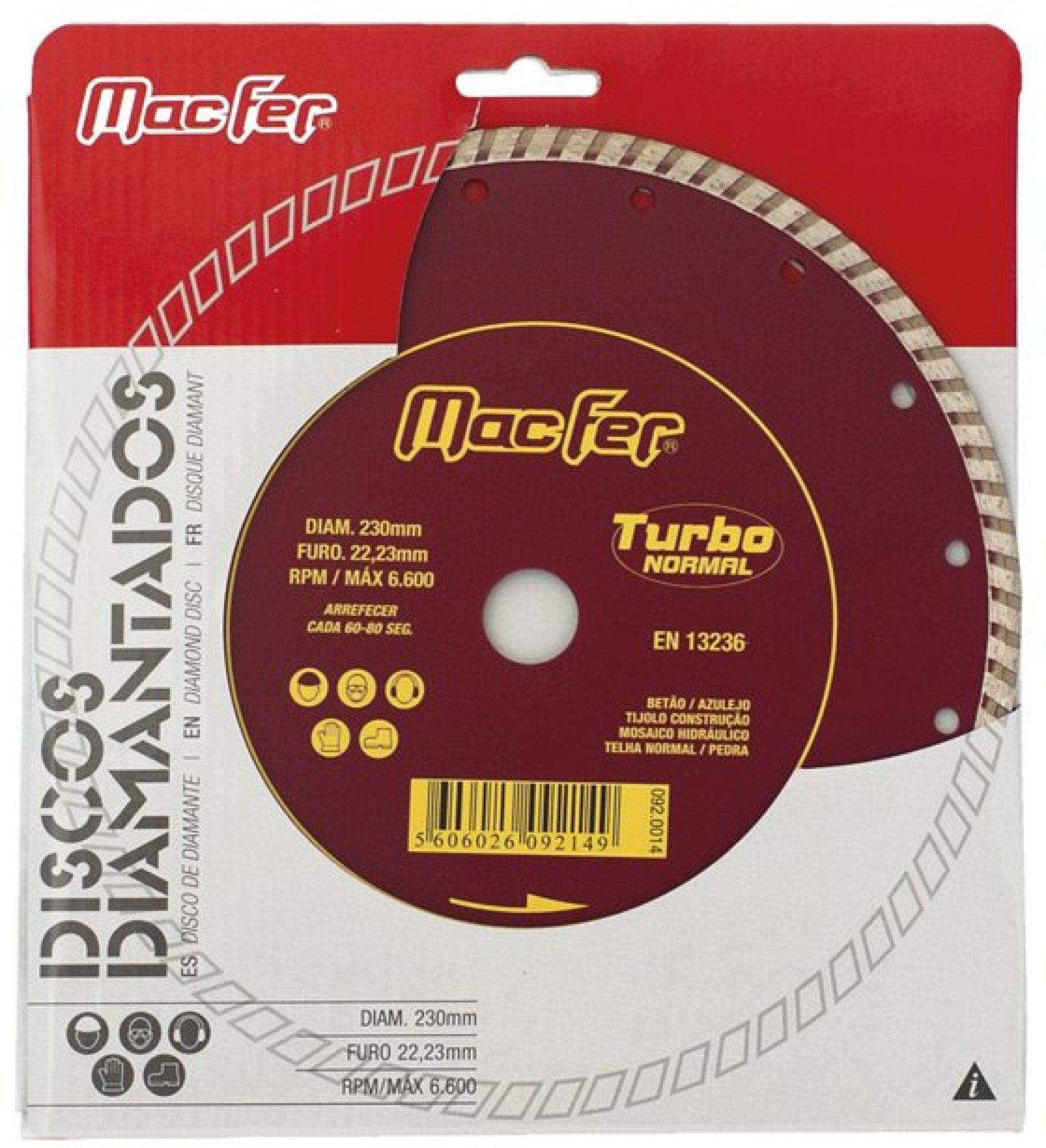 Disco diam. MacFer Turbo 115mm refª 092.0011 MACFER