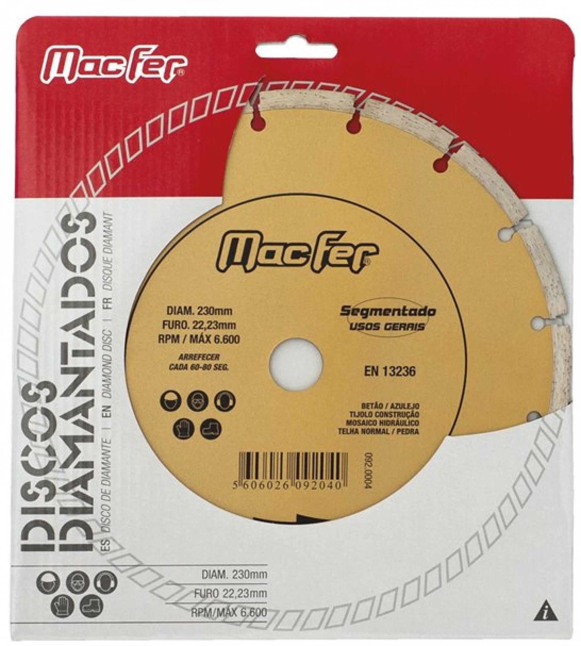 Disco diam. Segmentado 180mm refª 092.0003 MACFER