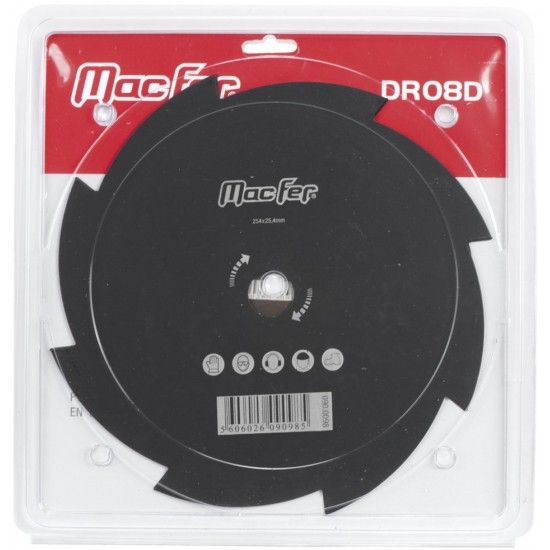 Disco p/ roç. 8 dentes MacFer DR08D 254x1,8mm refª 090.0098 MACFER Disco p/ roç. 8 dentes MacFer DR08D 254x1,8mm refª 090.0098 MACFER