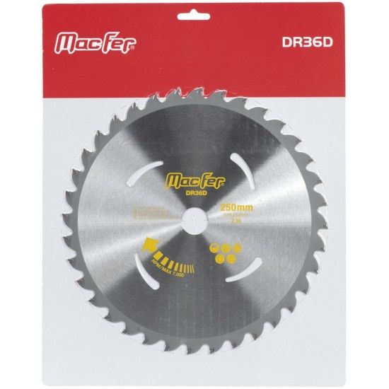 Disco p/ ro�. 36 dentes MacFer DR36D 250mm ref� 090.0090 MACFER