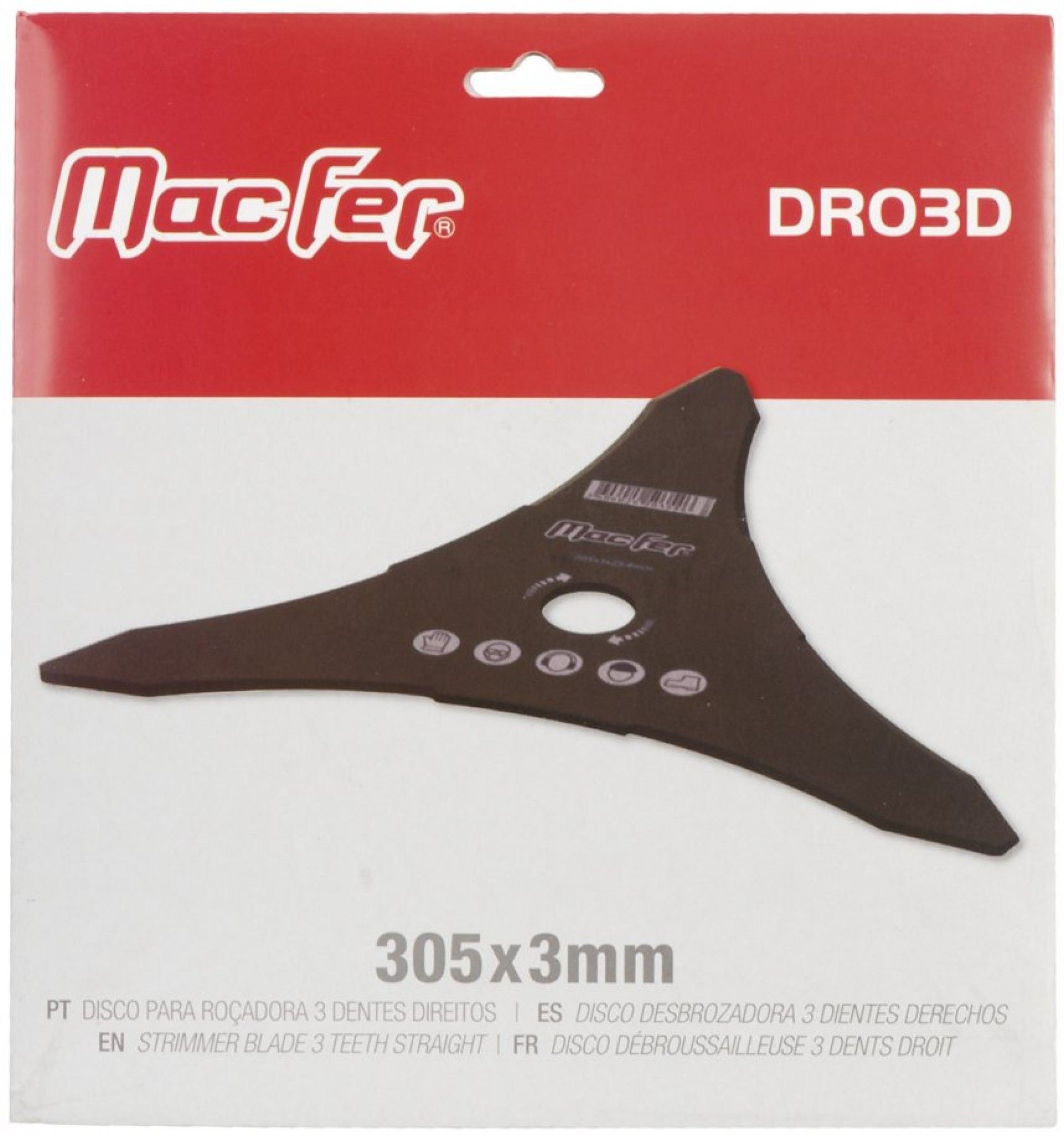Disco p/roçadora 3 dentes direitos ref 090.0113 Macfer
