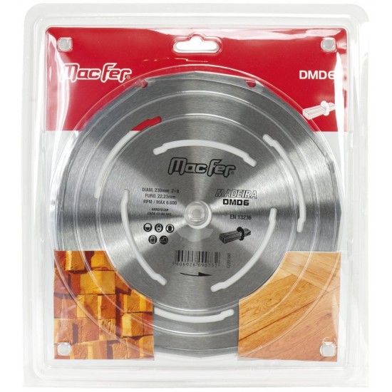 Disco dentado p/ madeira MacFer DMD6 125mm ref 090.0072 MACFER
