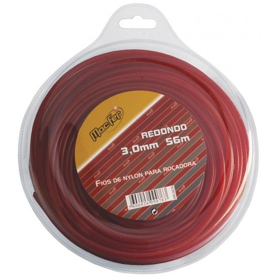 Fio nylon p/ ro�. redondo MacFer FNRR-1 3,0mm 15m ref� 090.0075 MACFER
