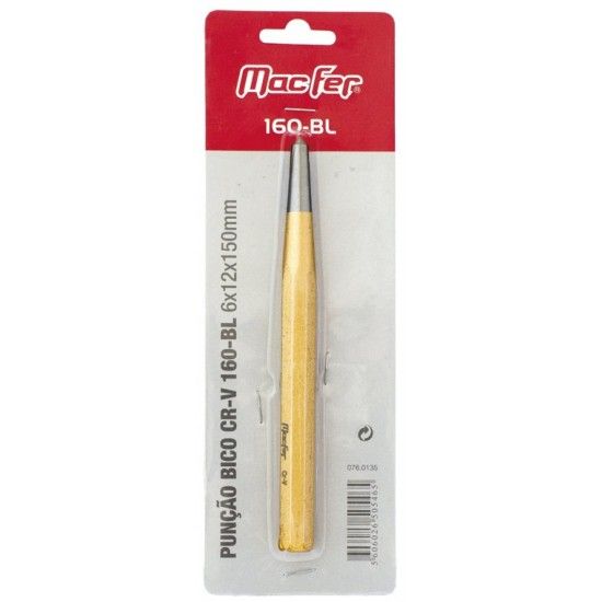 Punção bico Cr-V MacFer 160-BL 4x10x120mm refª 076.0133 MACFER Punção bico Cr-V MacFer 160-BL 4x10x120mm refª 076.0133 MACFER