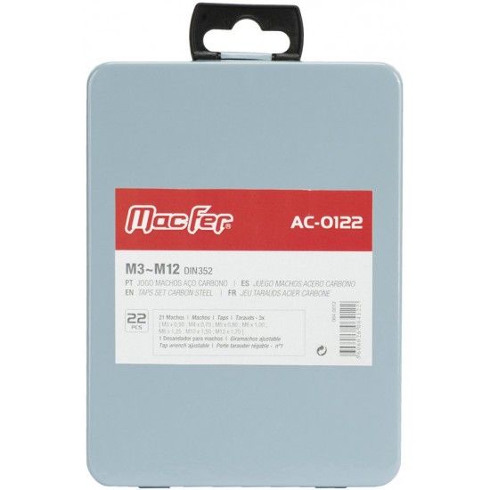 Jg. machos a/c MacFer AC-0122 M3~M12 22ps ref 064.0012 MACFER