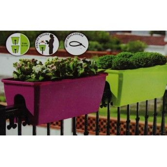 Floreira Rectangular Branca, Europa, Varanda, 12.5L  ref 06085 LEIRIPLS
