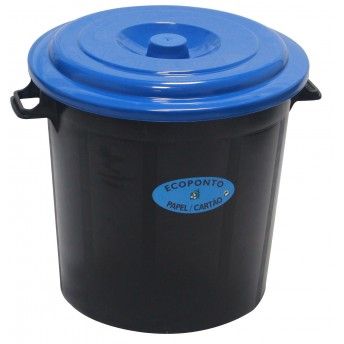 Balde Lixo, Azul, 50L ref 06033 MADER
