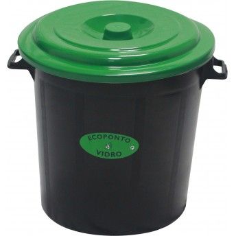 Balde Lixo, Verde, 50L  ref 06034 LEIRIPLS