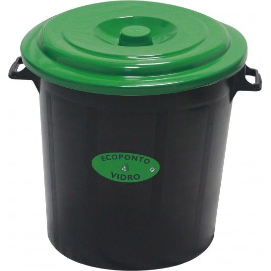 Balde Lixo, Verde, 50L  ref 06034 LEIRIPLS