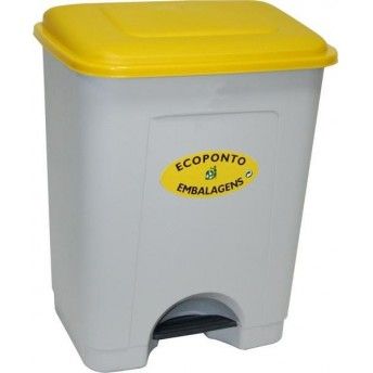 Balde Lixo com Pedal, Amarelo, 35L ref 06030 MADER