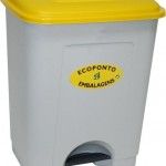 Balde Lixo com Pedal, Amarelo, 35L ref� 06030 MADER