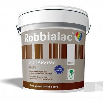 Aquarepel mate branco 15L ref 053-0001 Robbialac