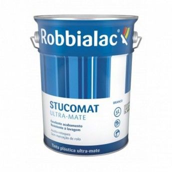 Tinta Stucomat branco Ultra-mate 5L ref 052-0001 Robbialac