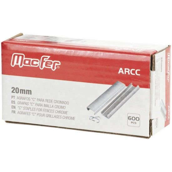 Agrafos "C" para rede 20mm (600ps) ref 049.0044 MACFER