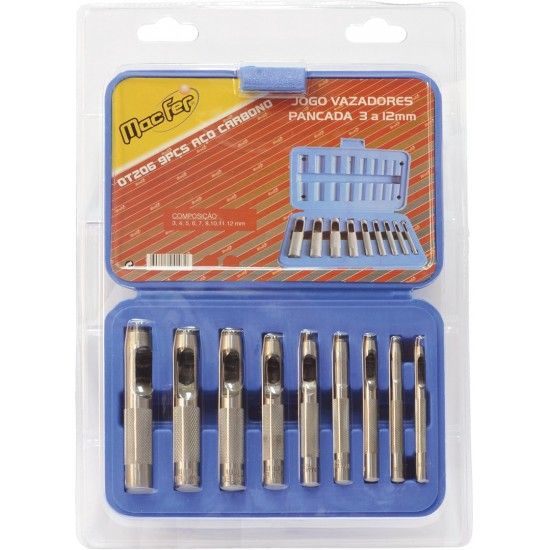 Jg. vaz. pancada MacFer OT206 3~12mm 9p�s ref� 041.0007 MACFER