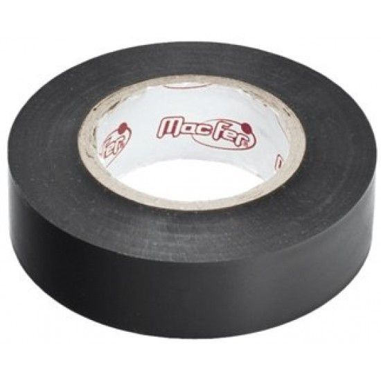 Fita isoladora PVC  MacFer ITFR-01 19mm 20m preta ref 040.0070 MACFER