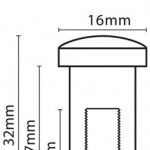 TERMINAL CABE�A QUEIJO F�MEA M6x27mm AISI316 CHNSS-S 035.0116 MACFER