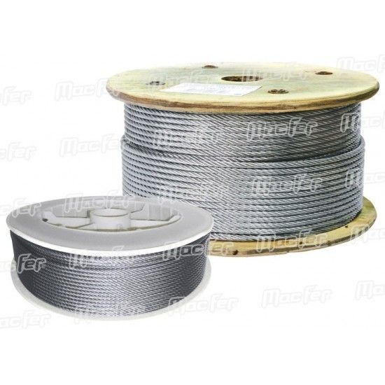 Cabo aço inox AISI316 WRSS 7x19 4mm 150m refª 035.0005 MACFER Cabo aço inox AISI316 WRSS 7x19 4mm 150m refª 035.0005 MACFER