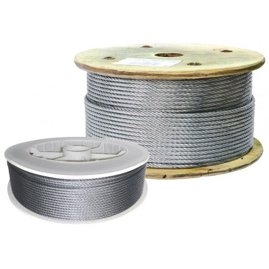 Cabo aço inox AISI316 WRSS 7x19 5mm 100m refª 035.0007 MACFER Cabo aço inox AISI316 WRSS 7x19 5mm 100m refª 035.0007 MACFER