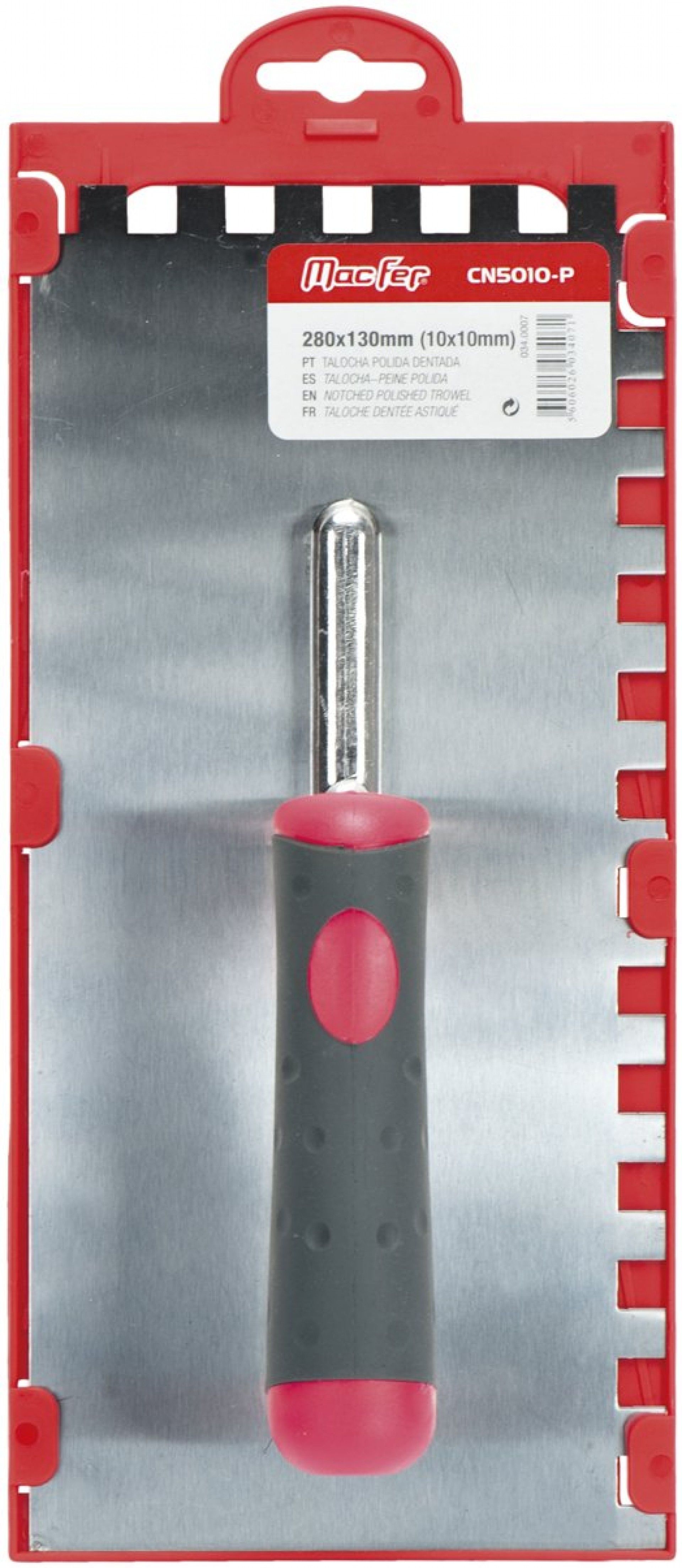 Talocha polida dent. MacFer CN5010-P 280x130mm (6x6mm) refª 034.0005 MACFER