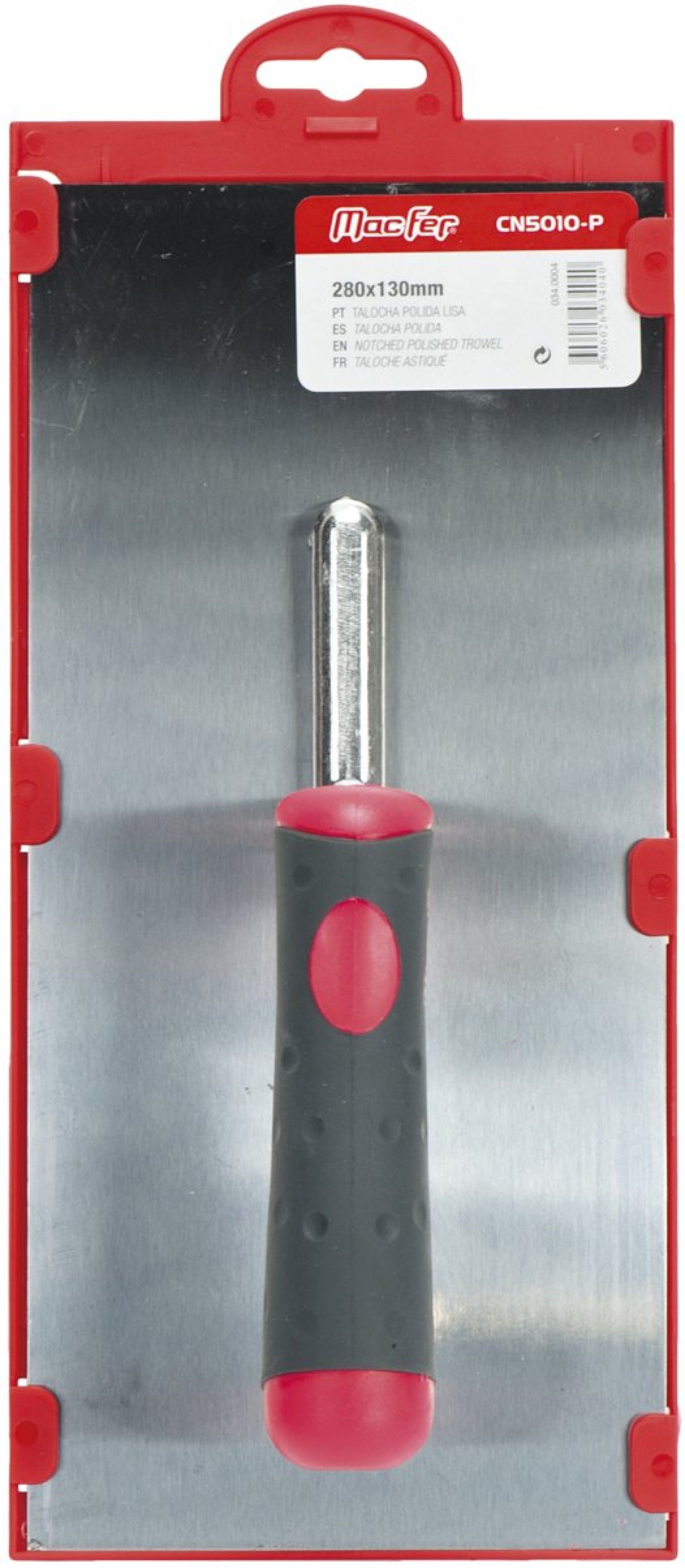 Talocha polida lisa MacFer CN5010-P 280x130mm refª 034.0004 MACFER